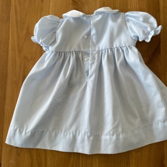 Easter dress, Petit Ami, light blue with crochet booties and headpiece - Picture 6 of 9